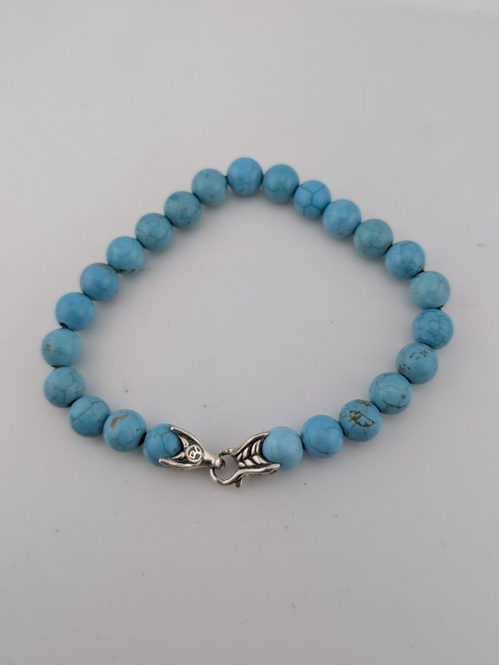 David Yurman Mens Turquoise Beaded Bracelet
